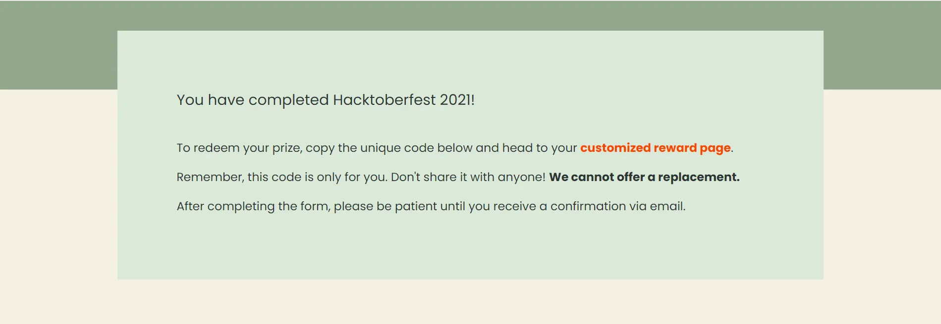 Hacktoberfest completement announcement